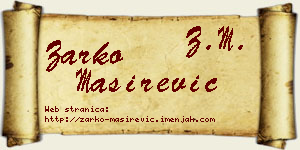Žarko Maširević vizit kartica